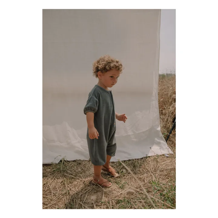 Studio Bohème Combishort Bebecito Eponge | Bleu gris