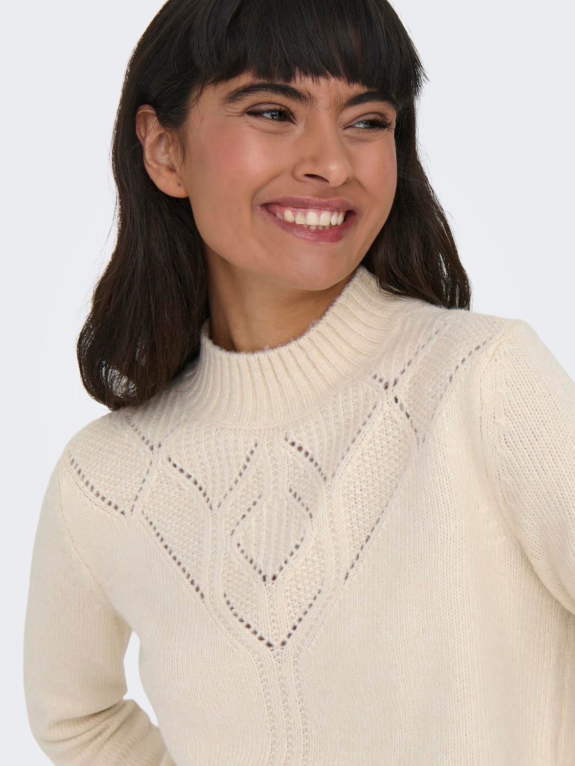 ONLALLIE Strickpullover Whitecap Gray