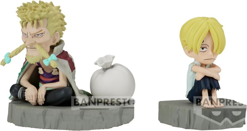 Banpresto - World Collectable Figure Log Stories - Sanji & Zeff | One Piece Figurine de collection