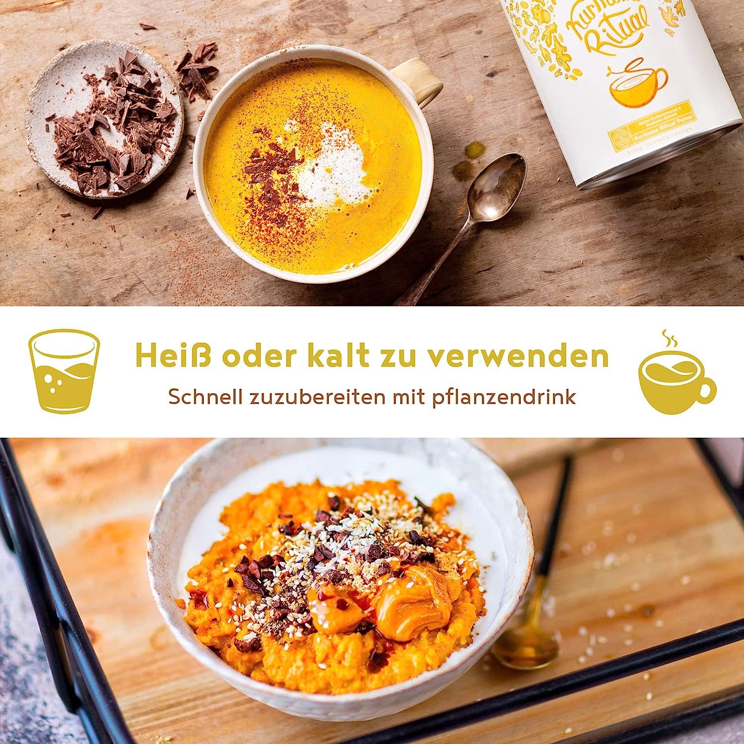 Kurkuma Ritual Latte - Goldene Milch, Golden Milk