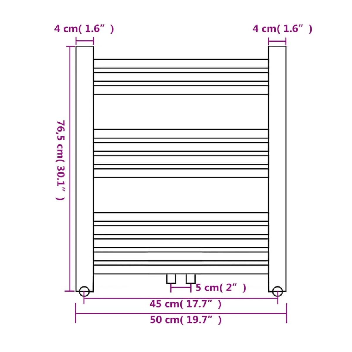 VidaXL 500x764mm