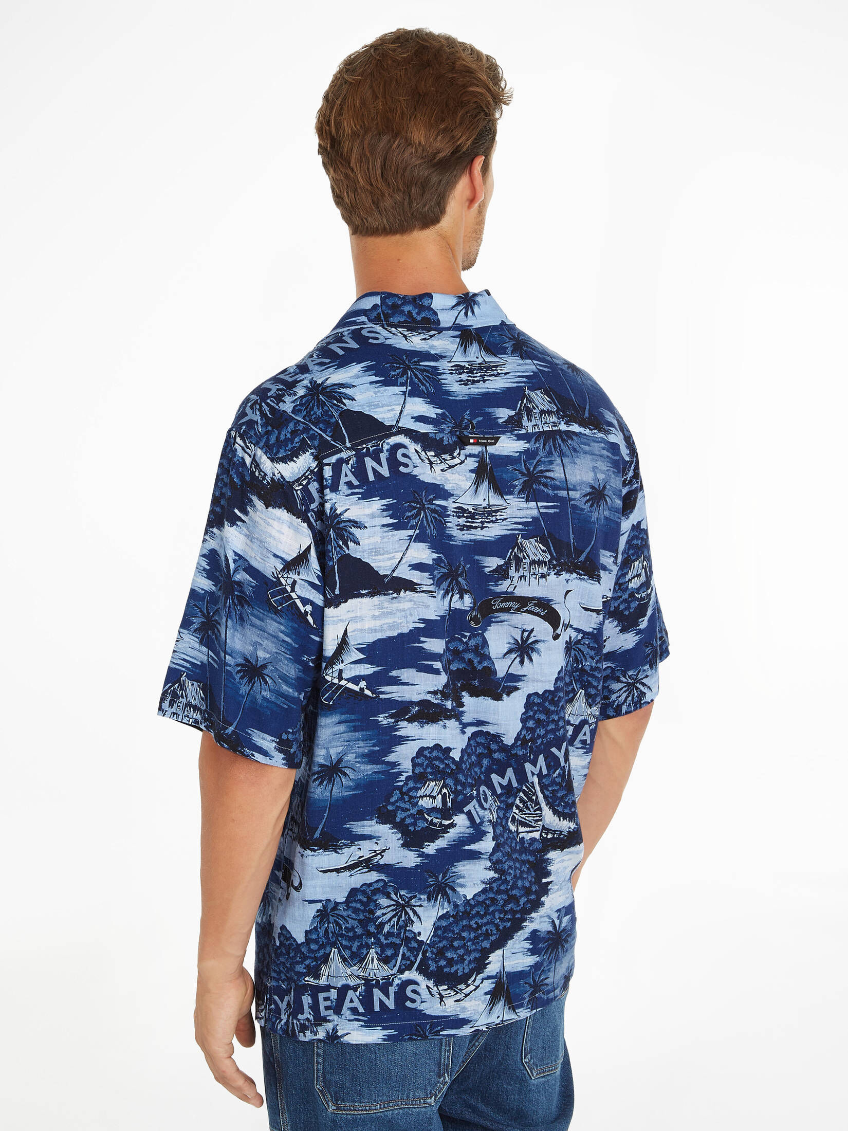 Tommy Jeans| Herren Hawaiihemd Relaxed Fit Kurzarm