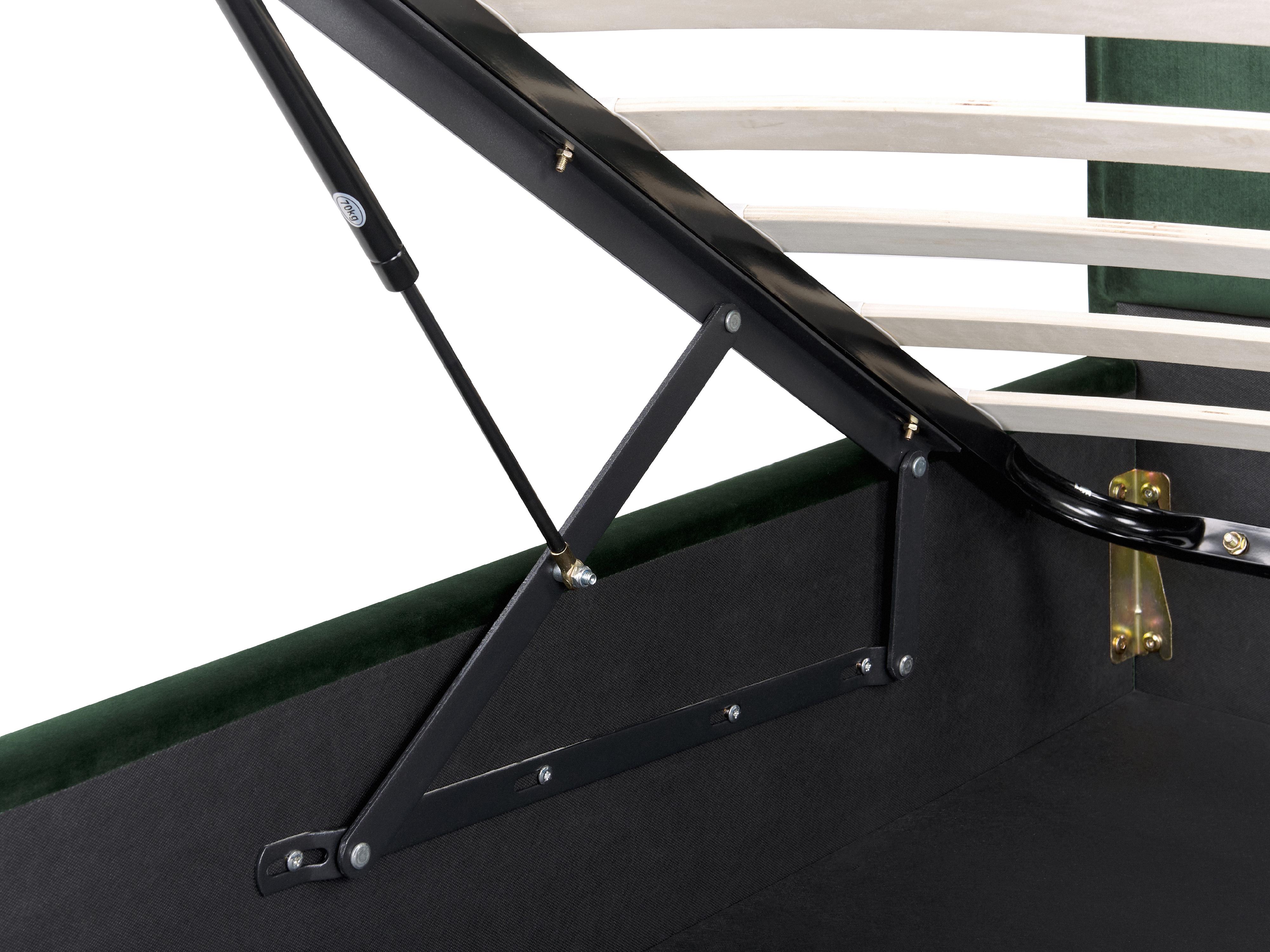 Bed met opbergruimte Fluweel SEZANNE 180 x 200 cm Donkergroen