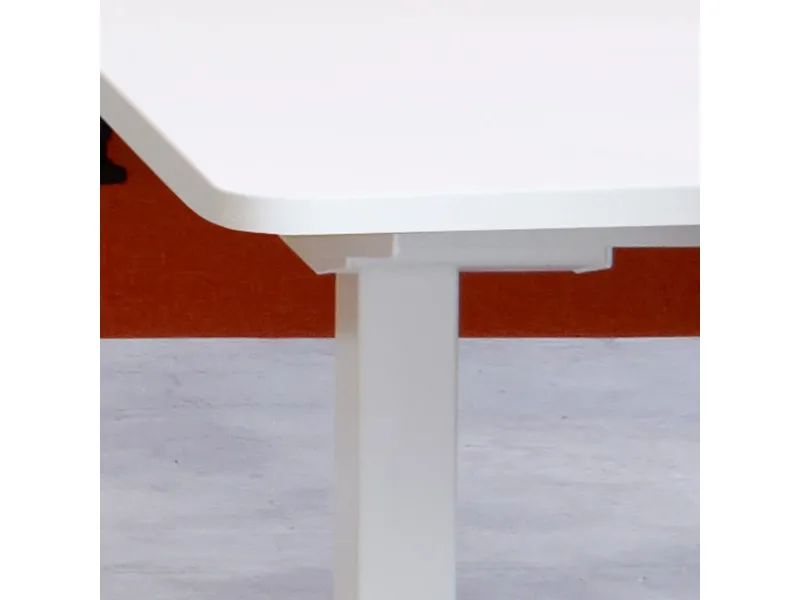 Hæve-sænkebord DNA 180x80 cm hvid 2-ben/hvid