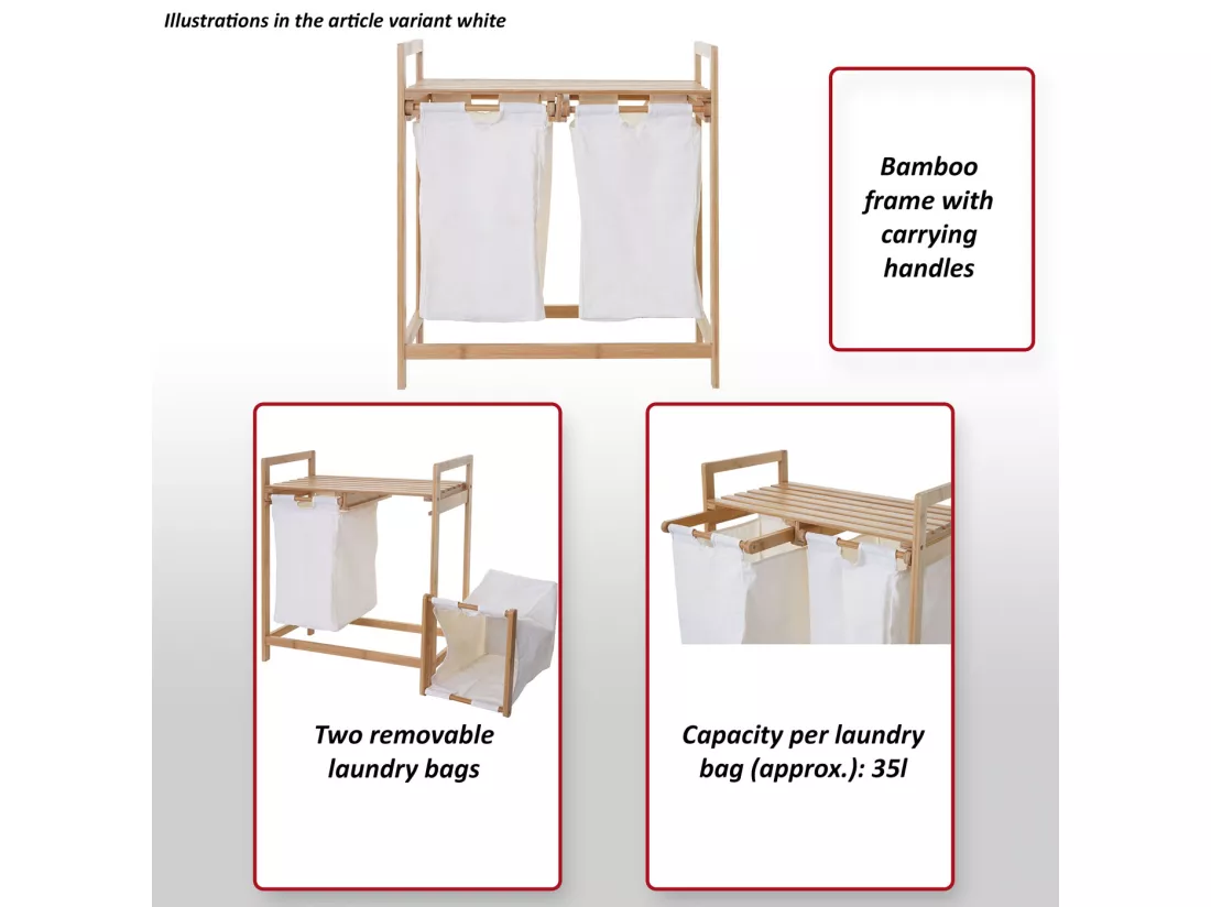 Collecteur de linge MCW-B83, gris foncé