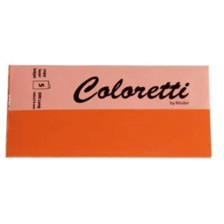 Rössler Coloretti Karten, DL, hd, apfelsine, 5 Stück