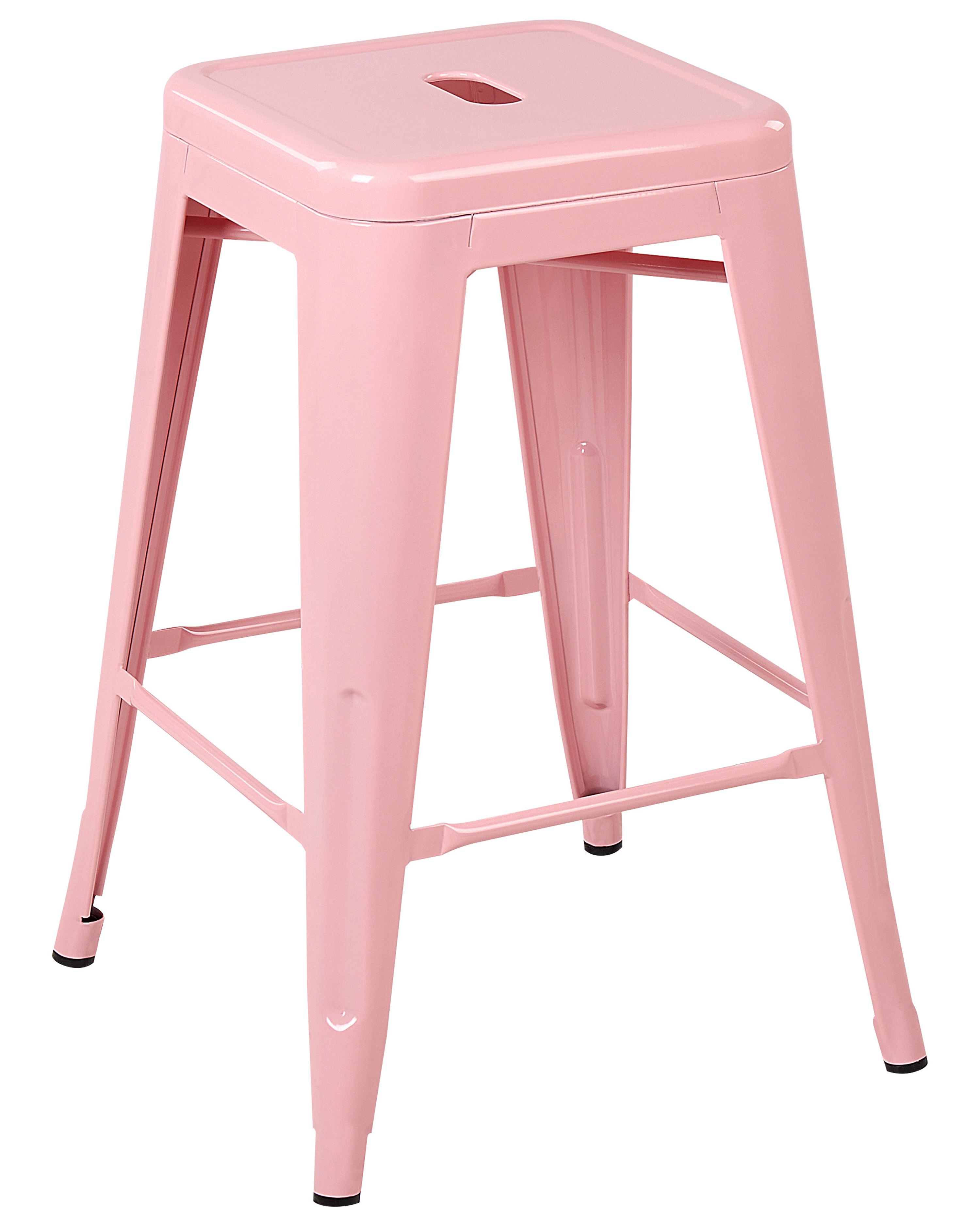 Set van 2 barkrukken CABRILLO Metaal Roze