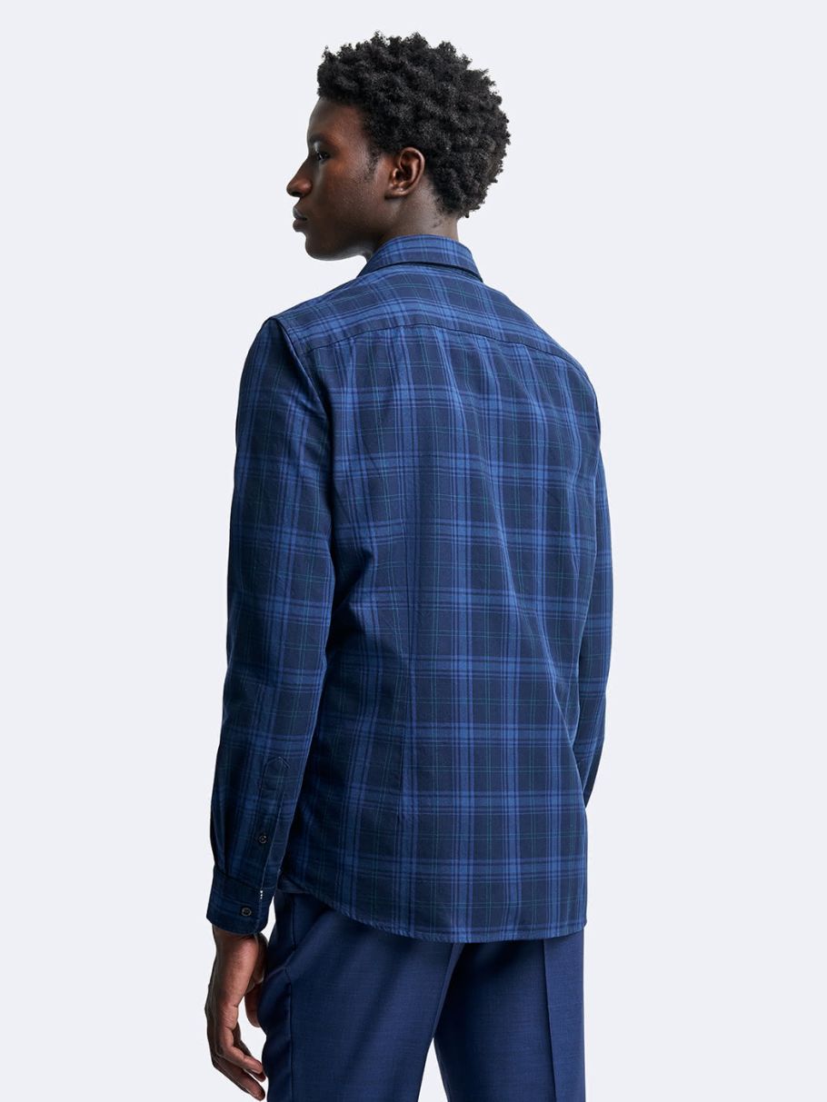Chemise slim à carreaux