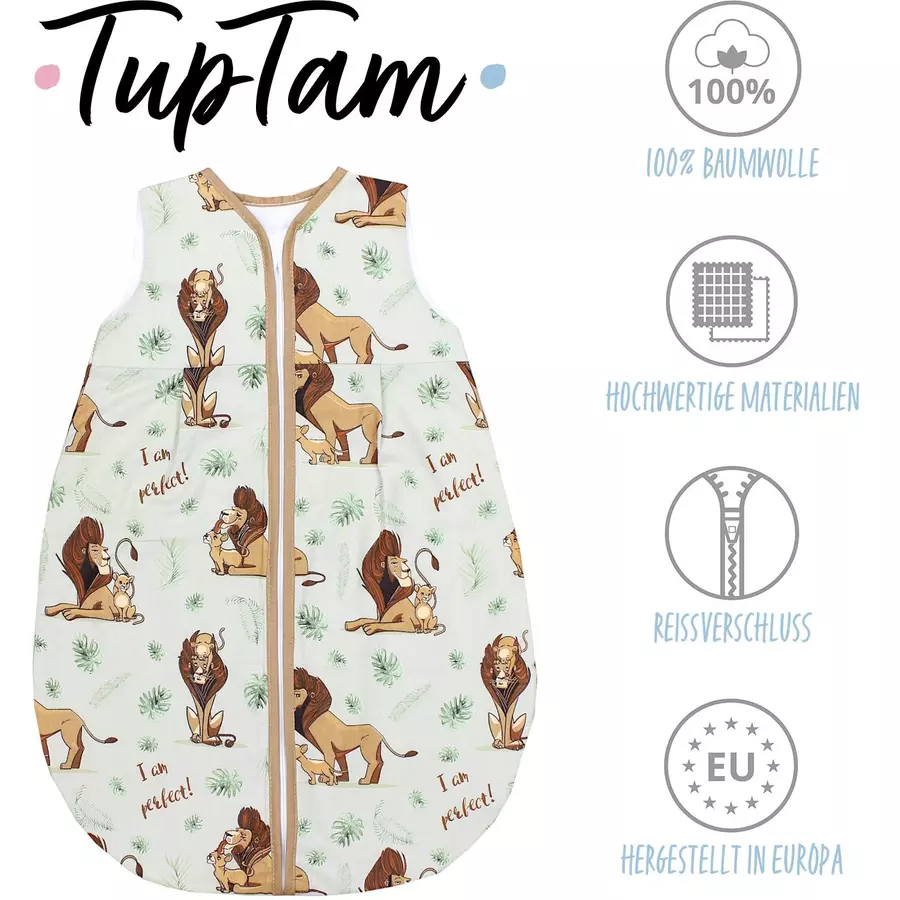 TupTam Baby Sommer Schlafsack Ärmellos Unwattiert braun