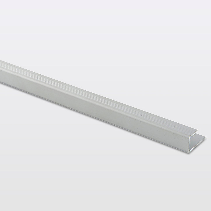 Profilé de finition en U en aluminium pour sol , décor métal mat GoodHome 10,5 x 1 800 mm