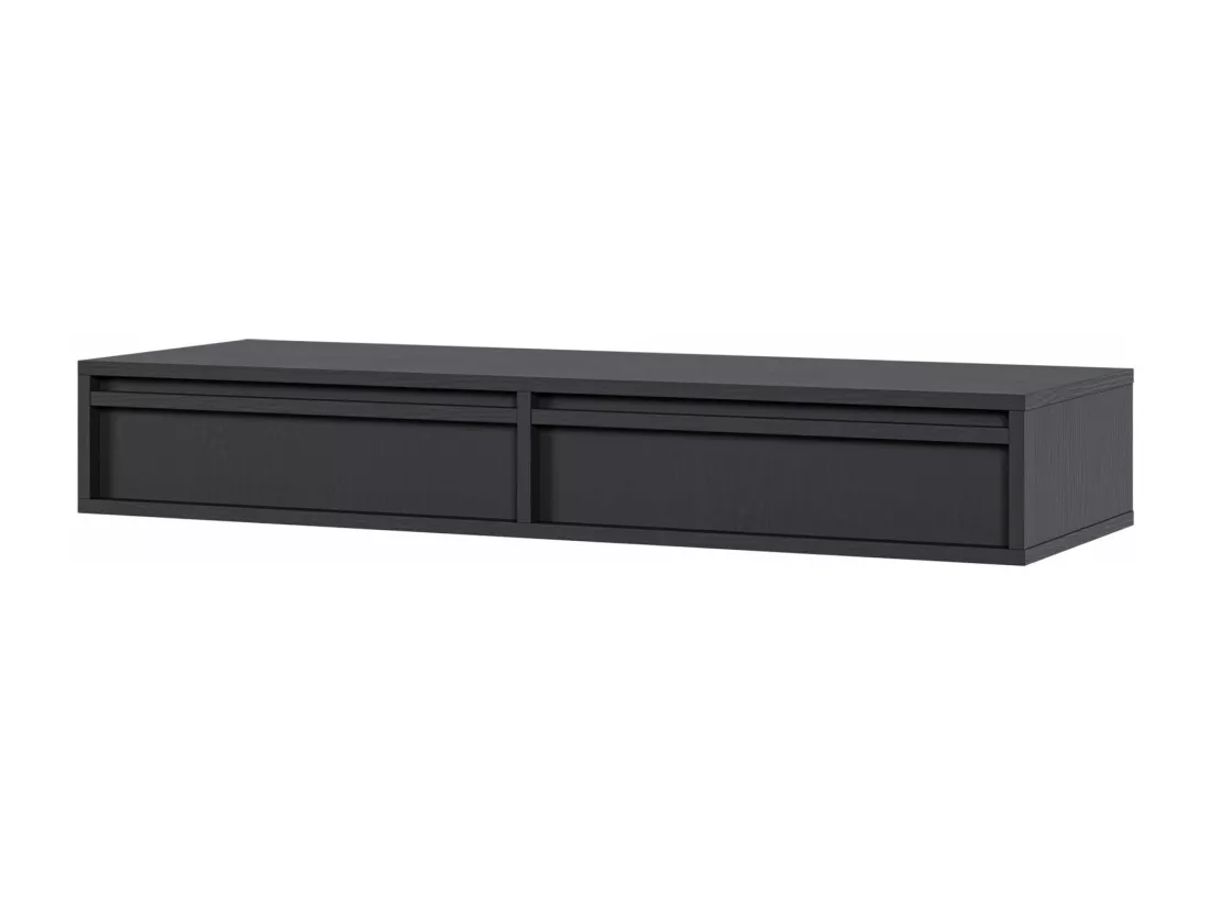 Coiffeuse - 110 cm - avec tiroirs - suspendu - noir - EVO