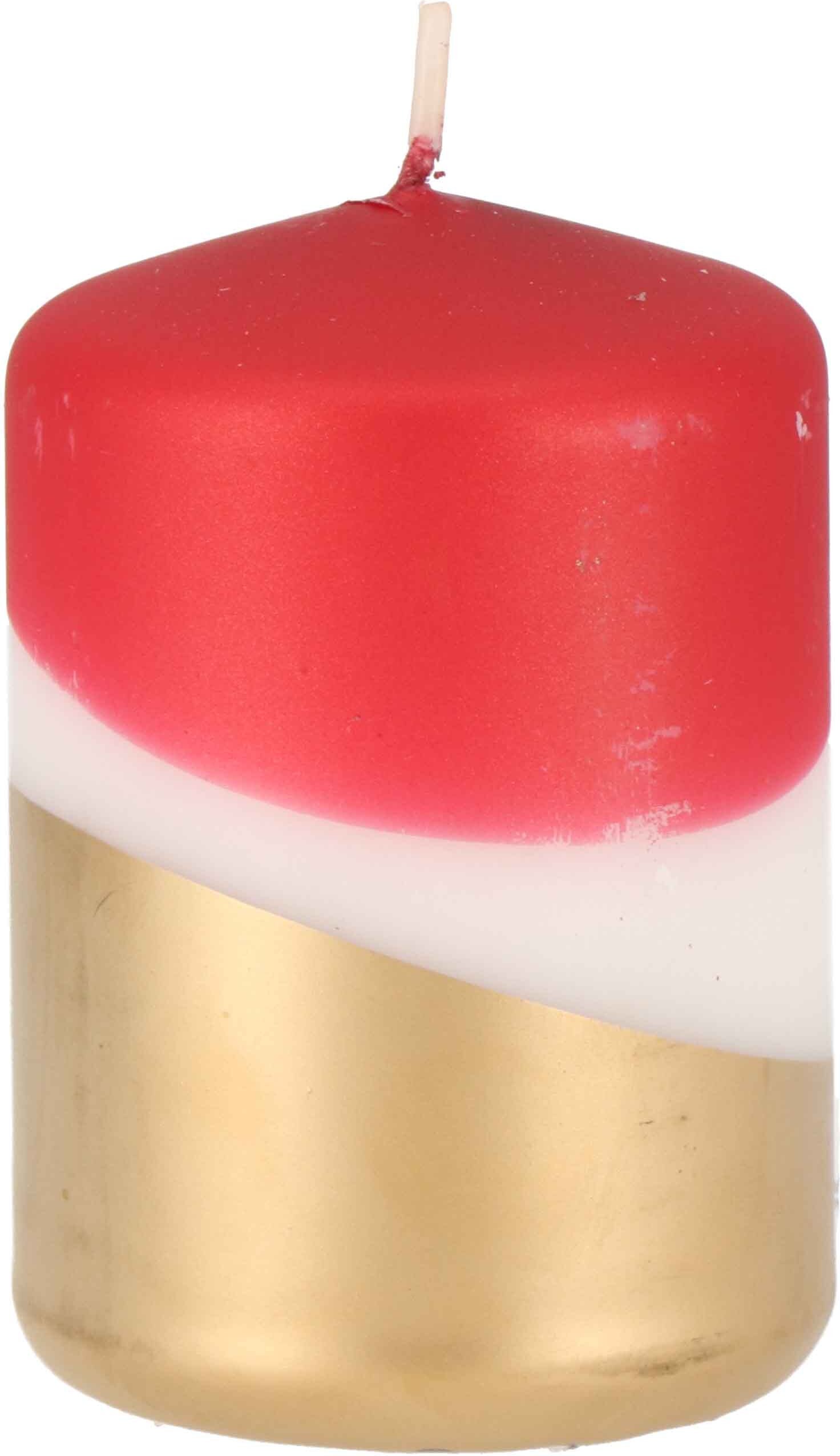 Stompkaars Duo Dip rood / goud 45 uur D 7 H 10 cm