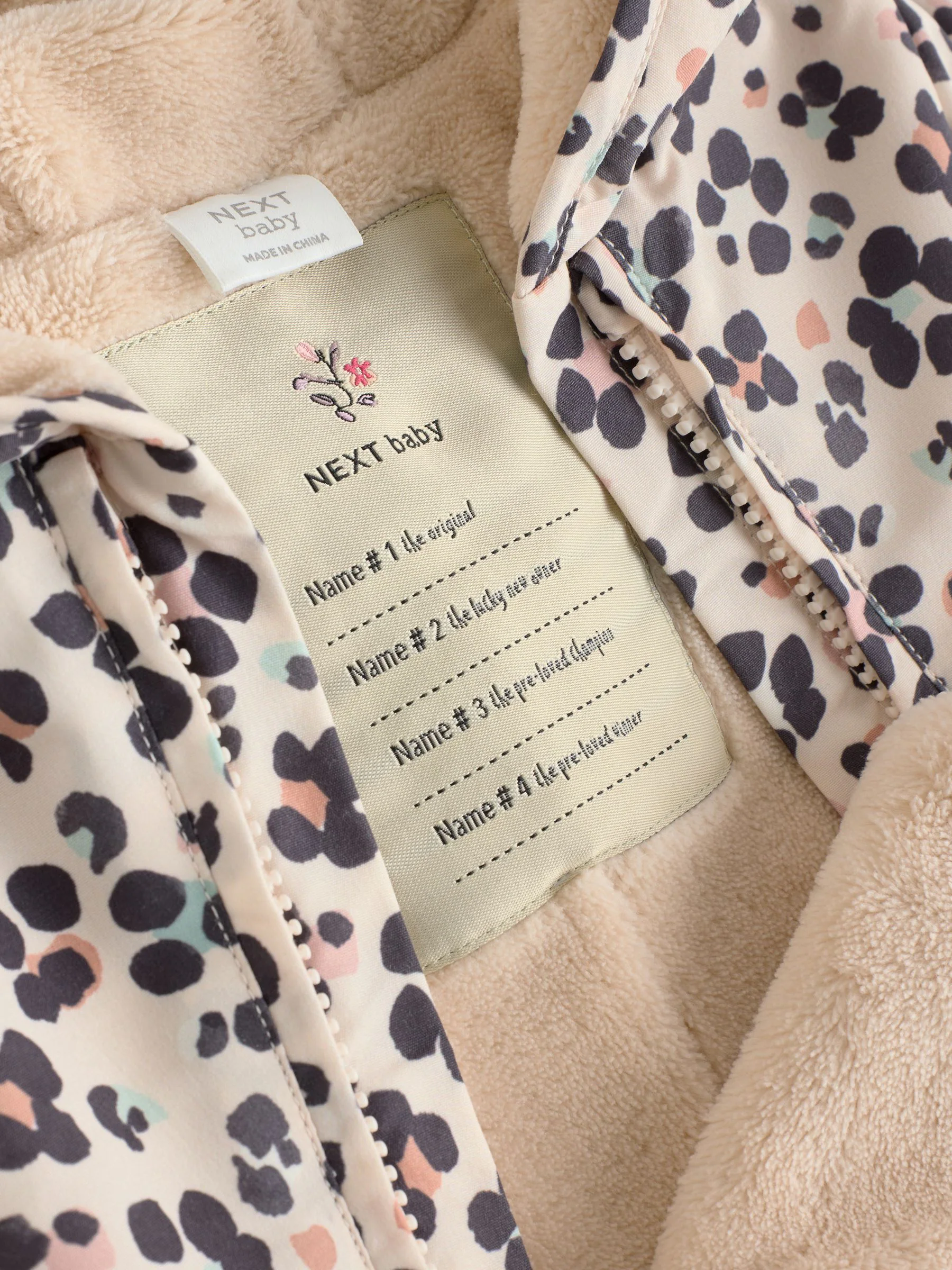 Animal print met capuchon - Baby kinderwagenpak van nylon (0mnd -2jr)