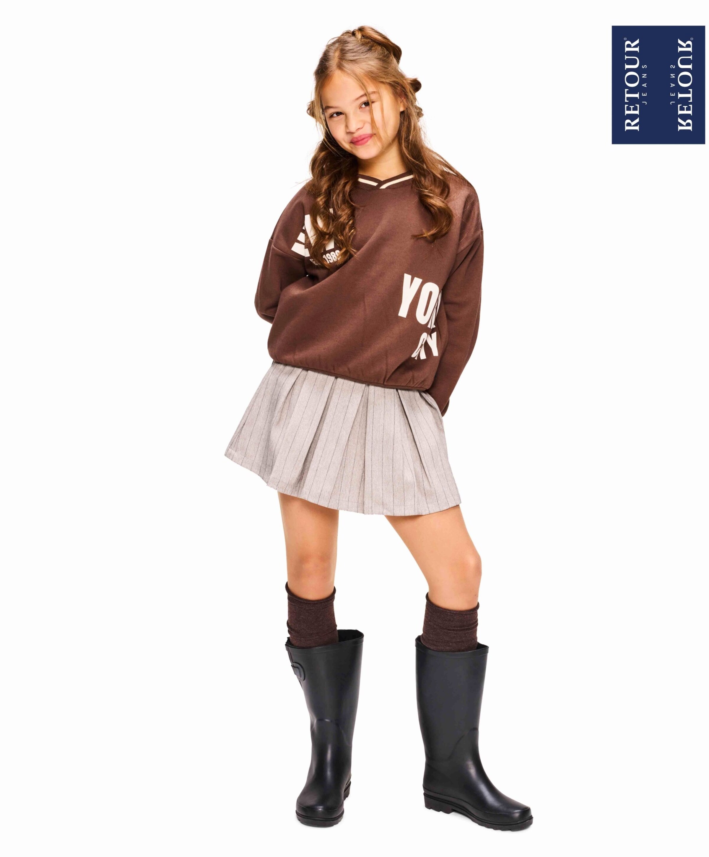 Retour Meisjes sweater bruin