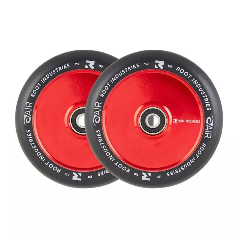 Root Air Noir Roues Trottinette Pack de 2 Rouge 110mm
