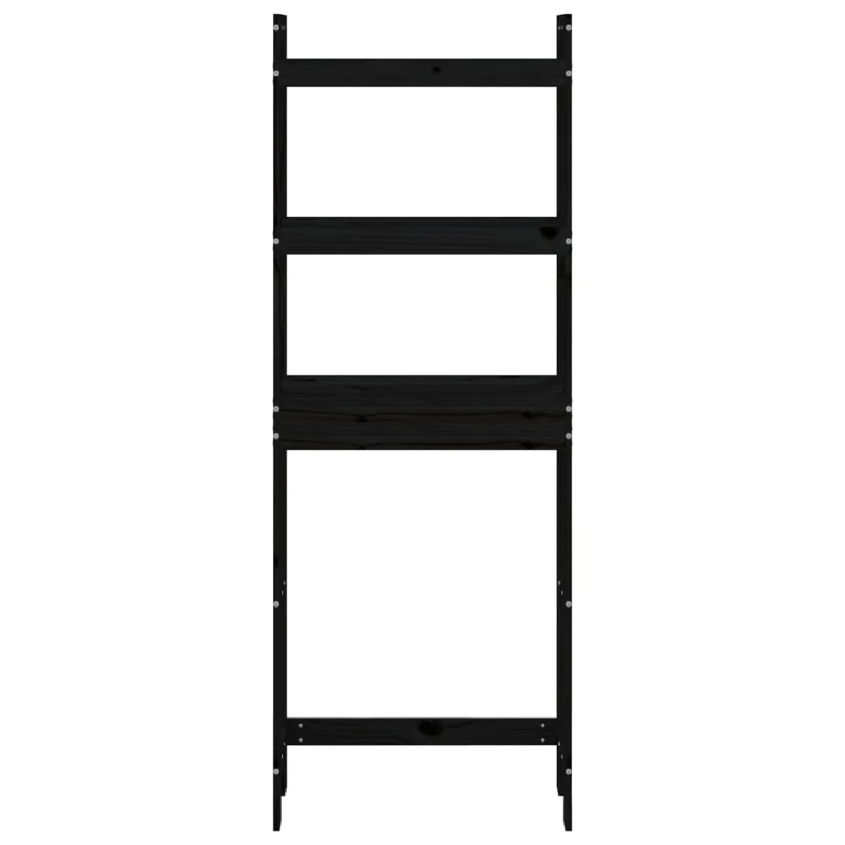 Helloshop26 Étagère de toilette bois de pin noir