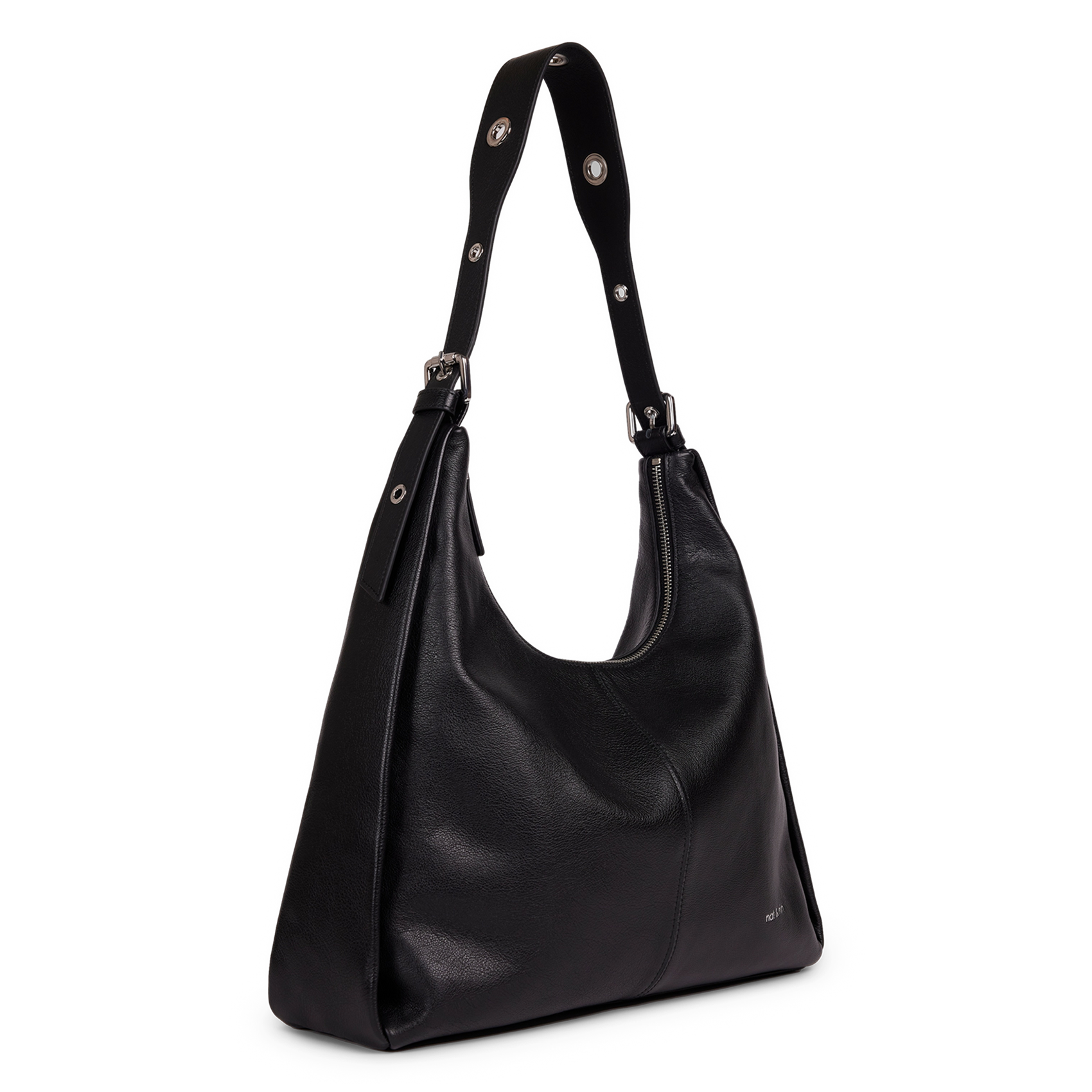 TINA - Sac porté épaule en cuir | Noir