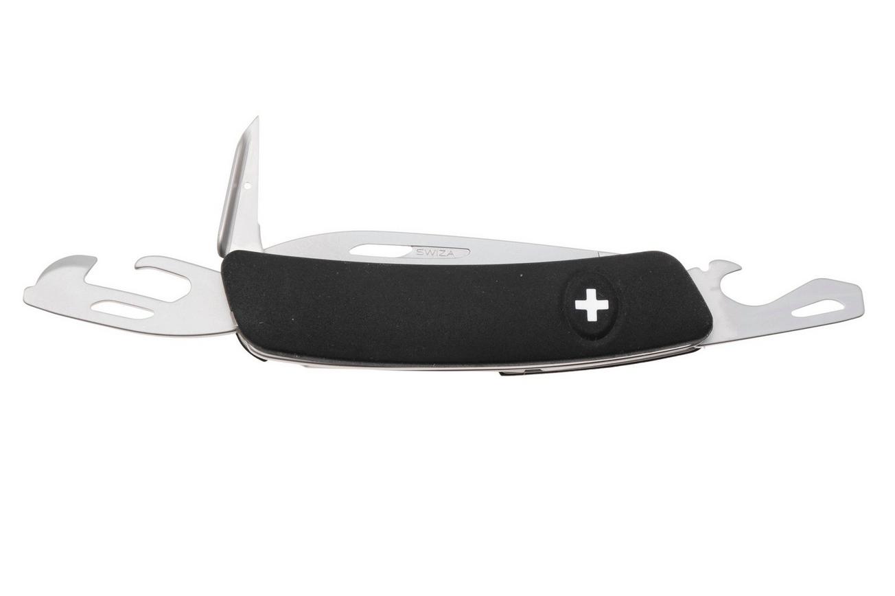 Swiza D04 AM, KNI.0046.1010, Black Zwitsers zakmes, 6 tools
