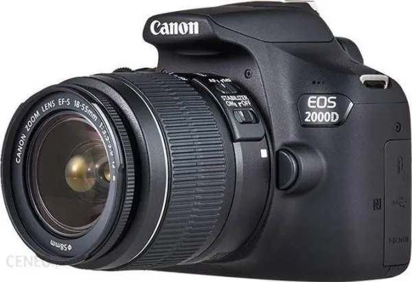 Canon EOS 2000D   LP-E10 batteri - Digitalkamera - SLR - 24.1 MP - APS-C - 1080p / 30 fps - 3x optisk zoom EF-S 18-55 mm IS II objektiv - Wi-Fi, NFC