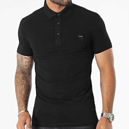 Polo Manches Courtes Slim Chicago MMKS02325 Noir