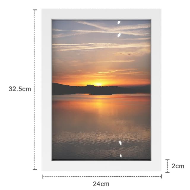 Smuk ramme til plakater og billeder 32,5x23,8 cm (hvid)