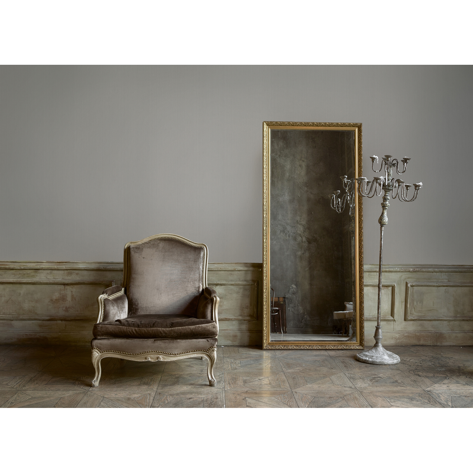 Vliestapete - Uni - taupe - 10 Meter