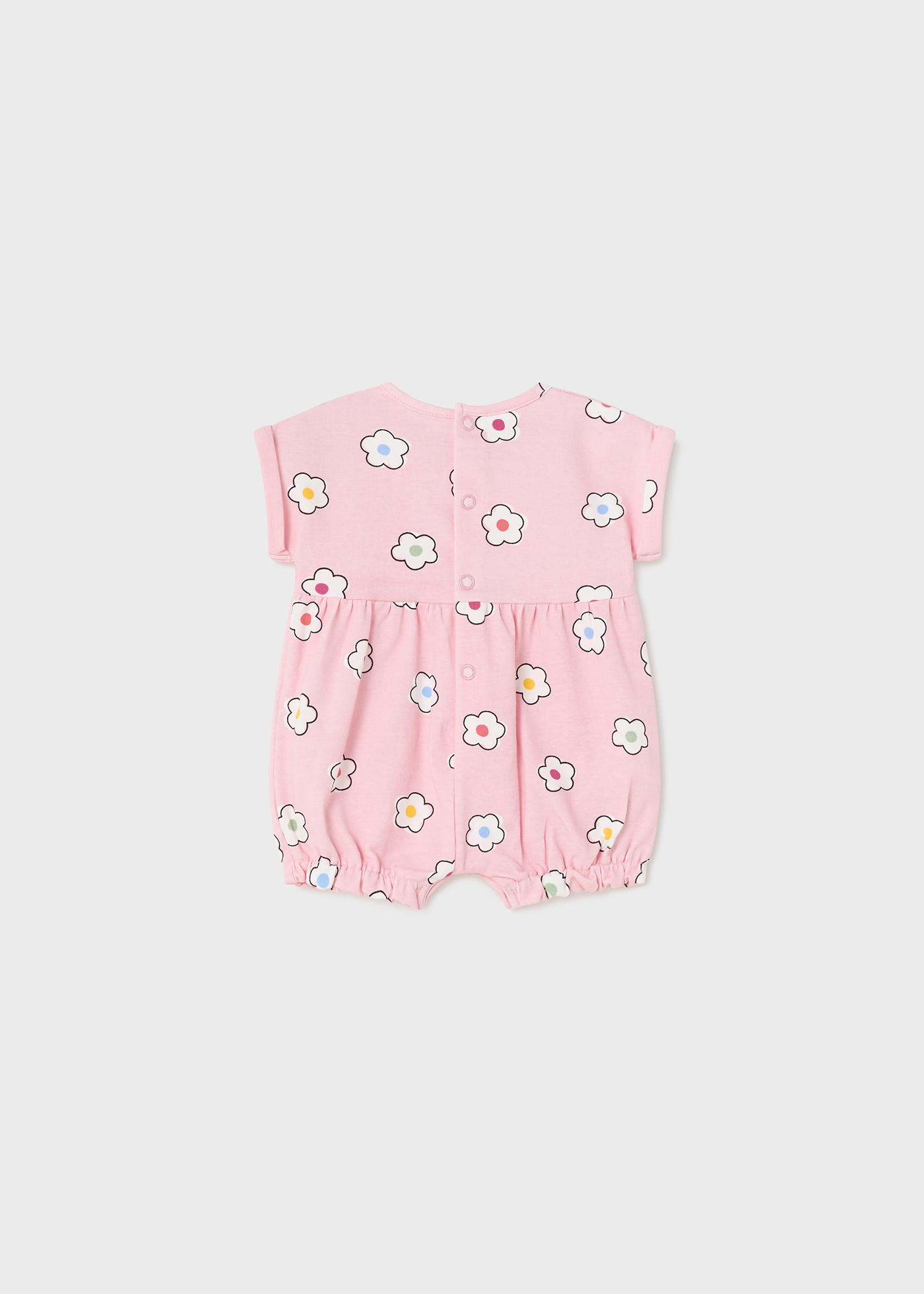 Conjunto de 2 pijamas curtos de algodão sustentável para recém-nascidos.