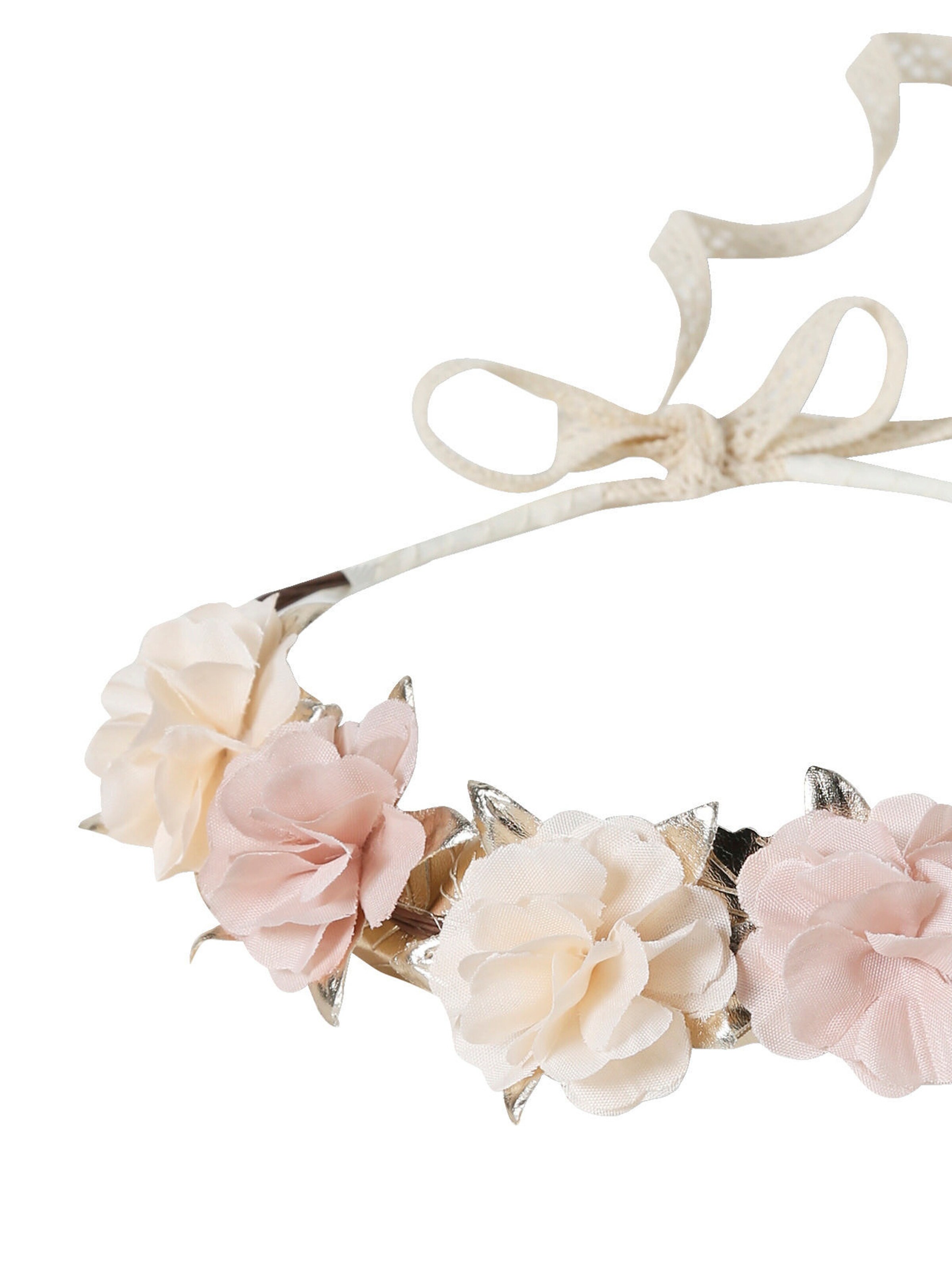 Vertbaudet Mädchen Blumenkranz wollweiß