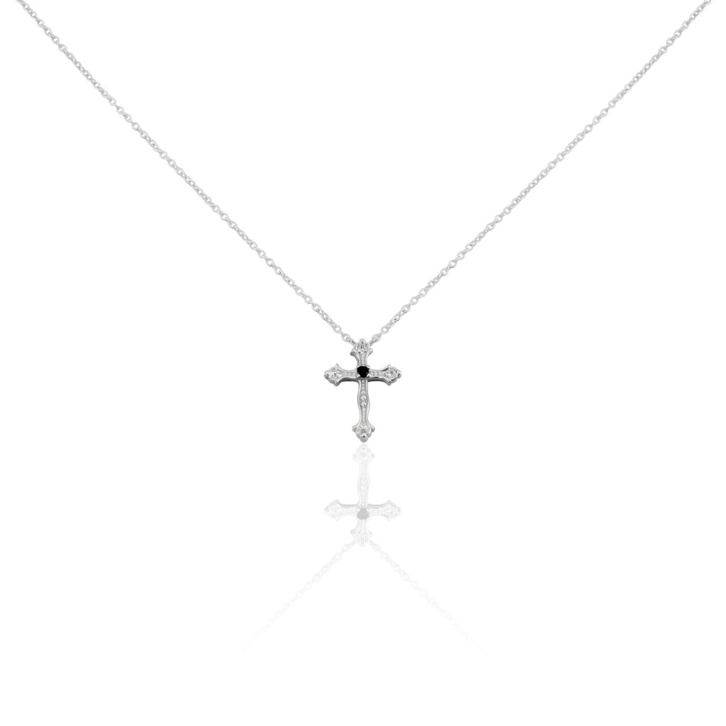 Collier Argent Florian Oxydes De Zirconium