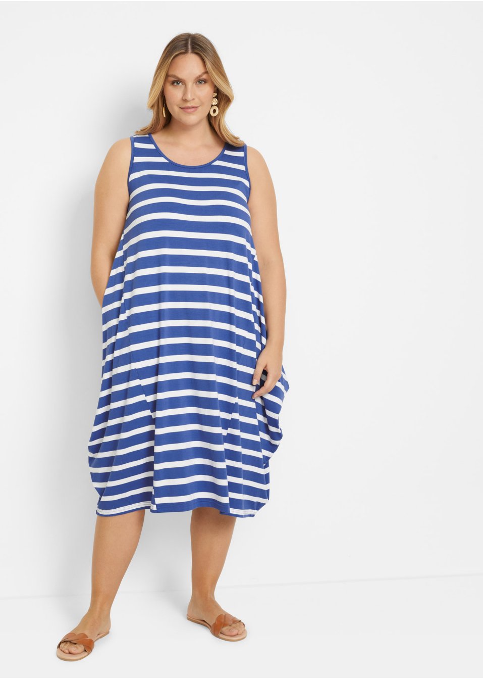 Robe midi en jersey