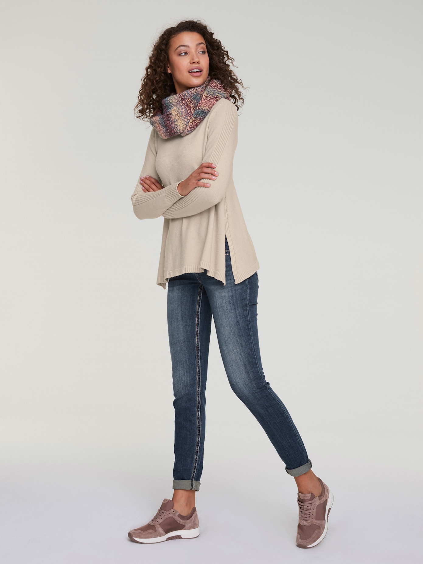 Pull long look intemporel