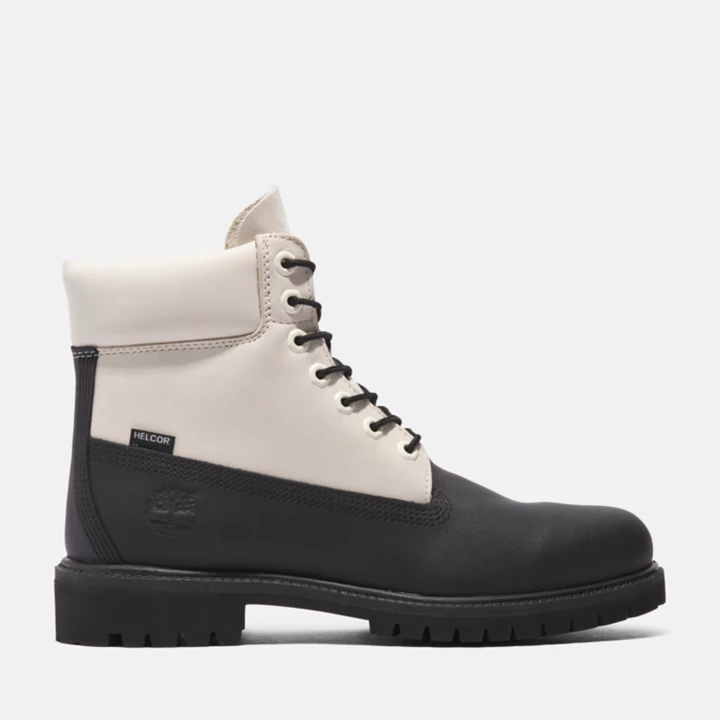 Bota Timberland Premium de 6 polegadas para homem, em preto/branco