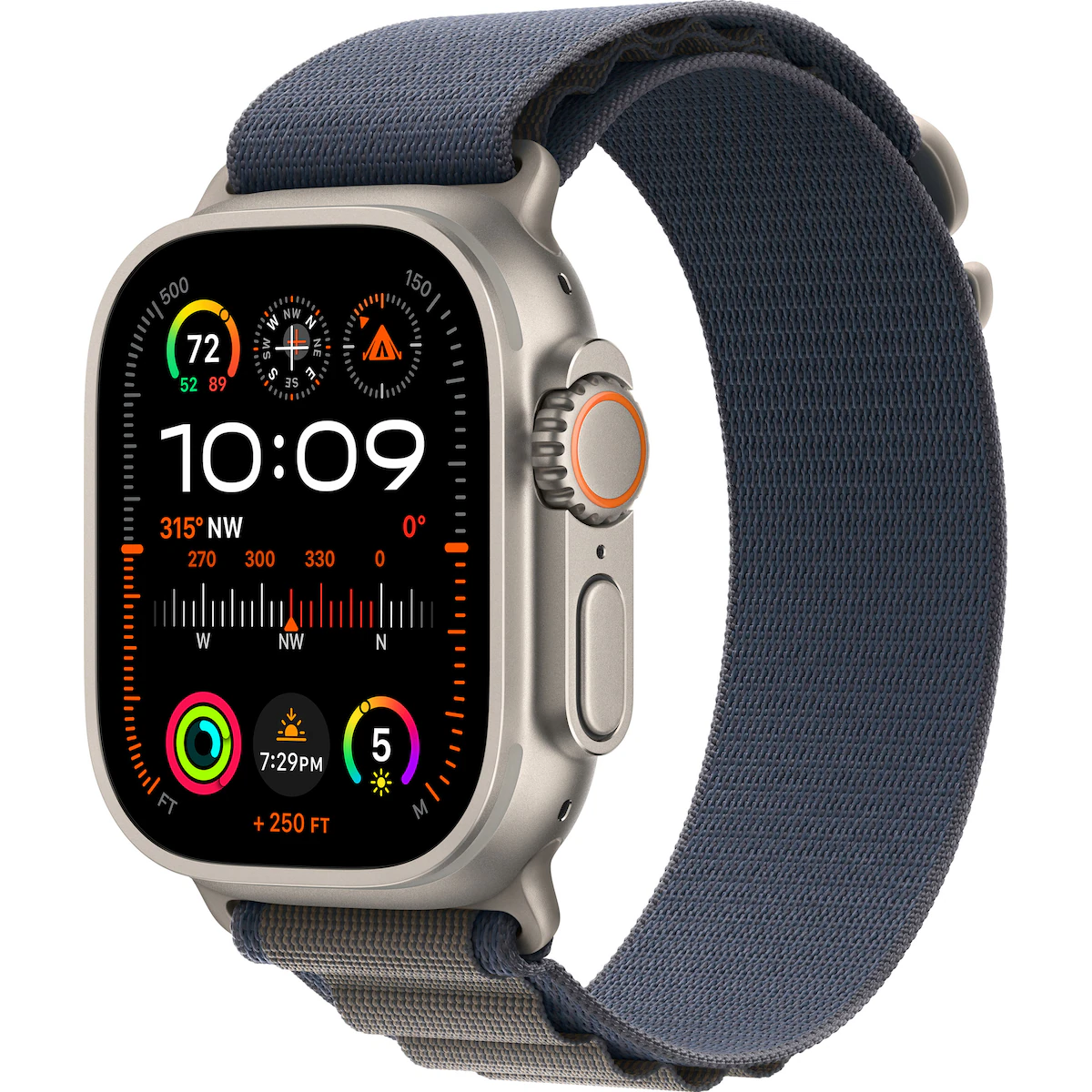 Apple Watch Ultra 2 49mm GPS+CEL Titanium M (Blå/Alpine Loop)