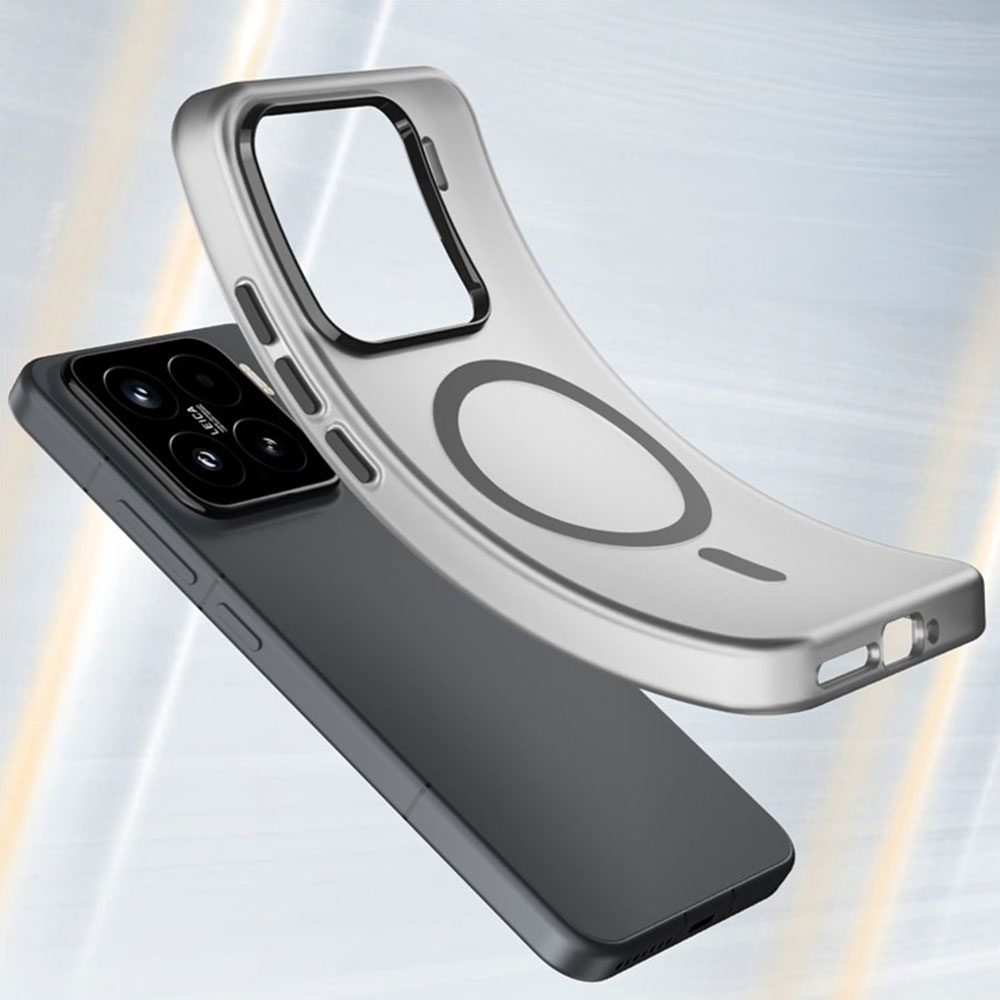 Xiaomi 15 Hybrid Hülle TPU Bumper Slim Design MagSafe-Modul Matt - Schwarz / Transparent