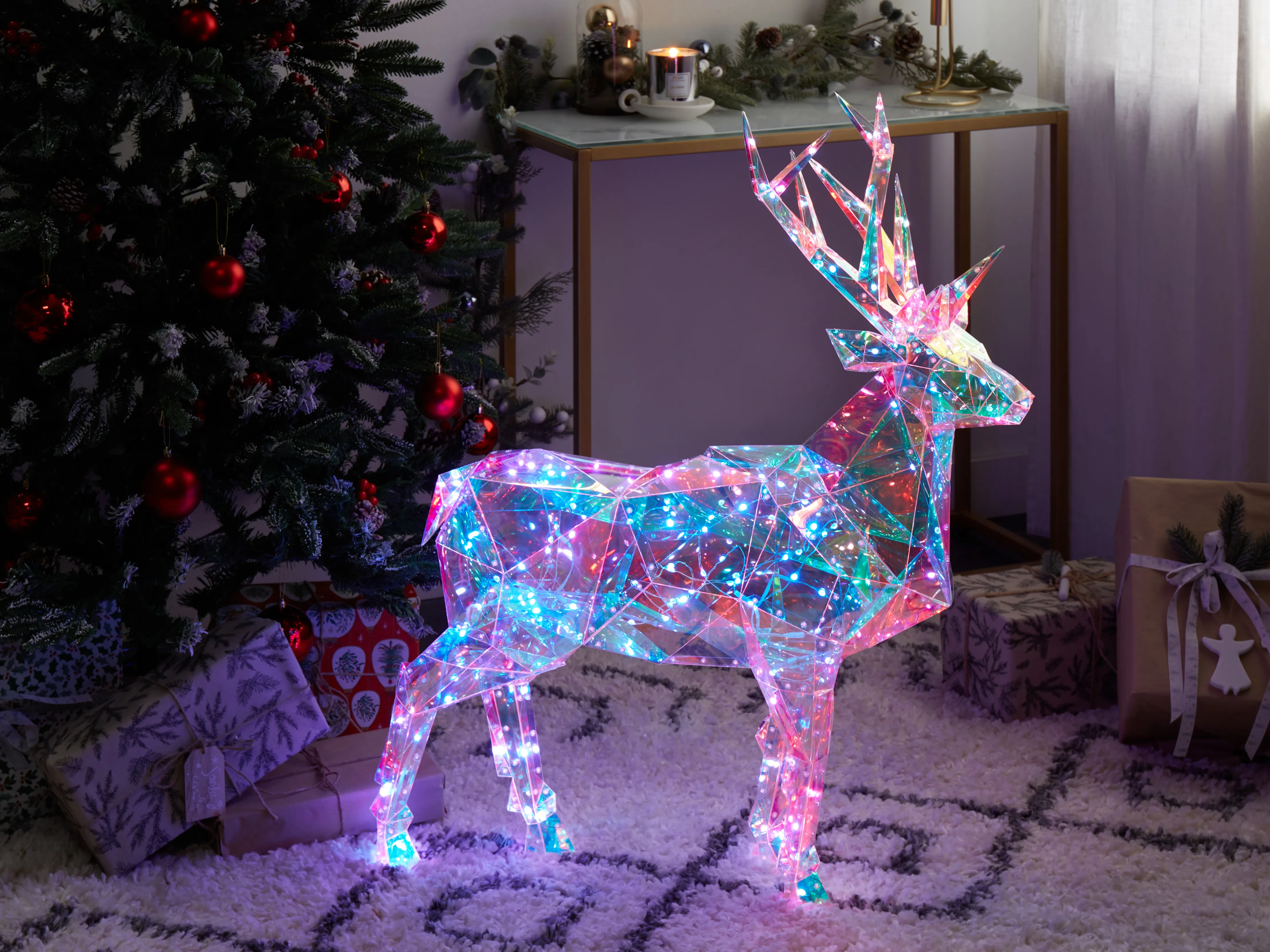Buitendecoratie slimme LED met app POLARIS Rendier 90 cm Meerkleurig