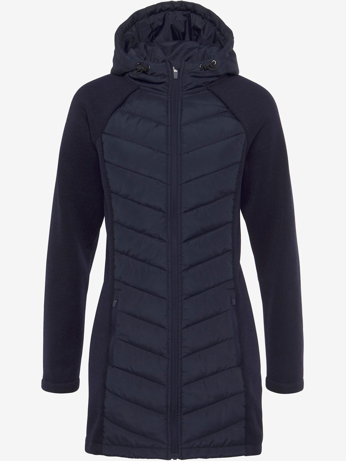 Doudoune manteau matelassé avec tricot polaire doux aux manches