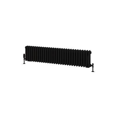 Eastbrook Rivassa 3 koloms radiator 140x30cm staal 1342W zwart mat