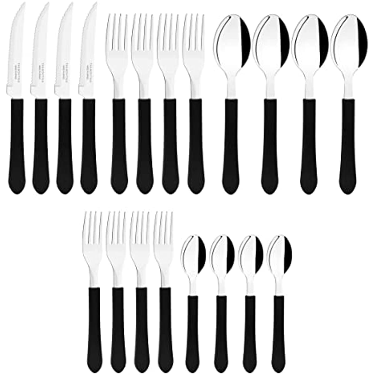 Faqueiro Inox 20 pe&ccedil;as Leme Preto - Tramontina
