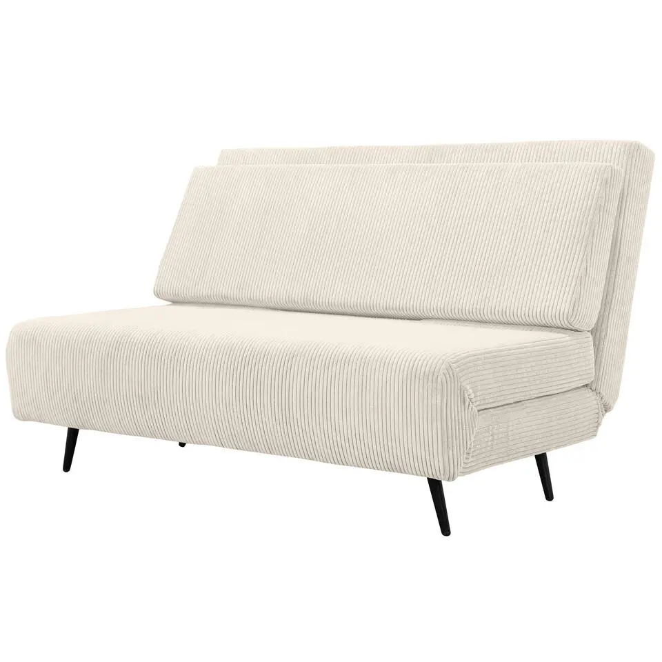 Mallory - Slaapbank 140 cm in crèmekleurige stof