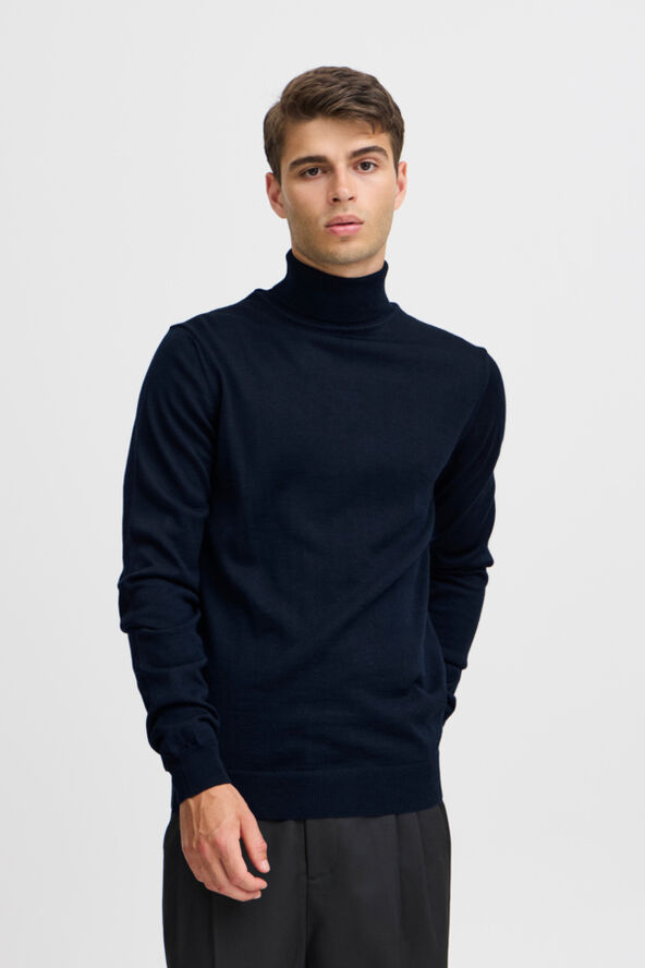 Casual Friday CFKONRAD Merino Roll Neck Knit Navy