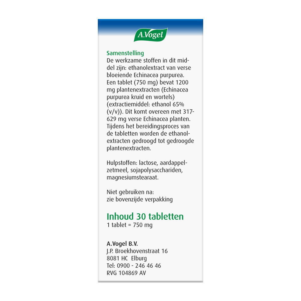 A.Vogel Echinaforce Sterk 1200 mg30 tabletten