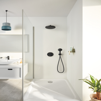 Grohe Precision Thermostat Perfect inbouw douchesysteem metVitalio Comfort 250 hoofddouche rond Mat Zwart