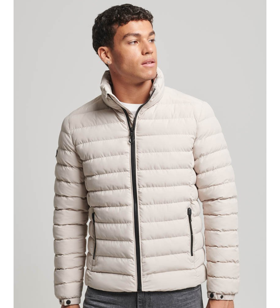 Jaqueta acolchoada estampada Superdry Fuji cinza