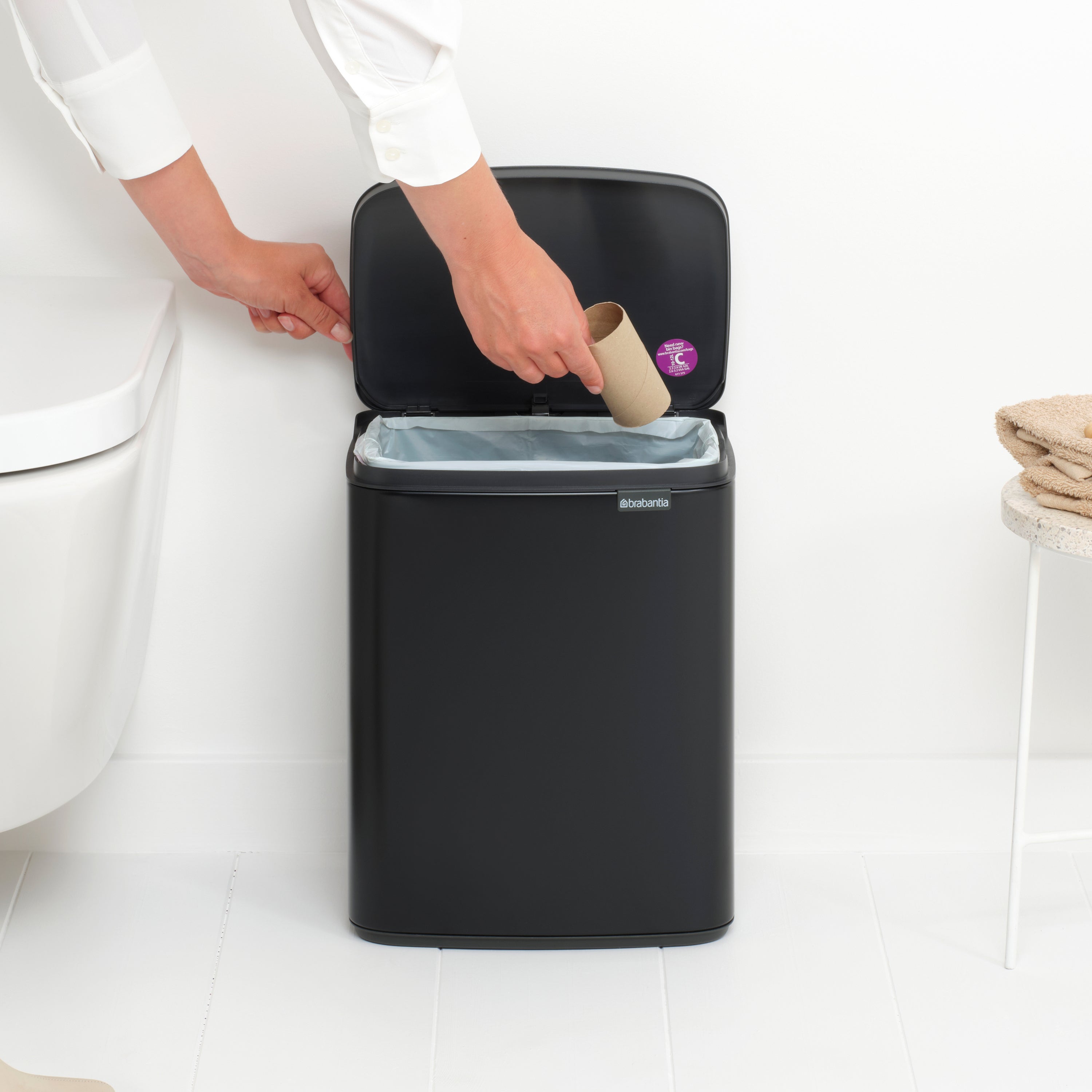 Brabantia Bo Afvalemmer 12 L - Matt Black