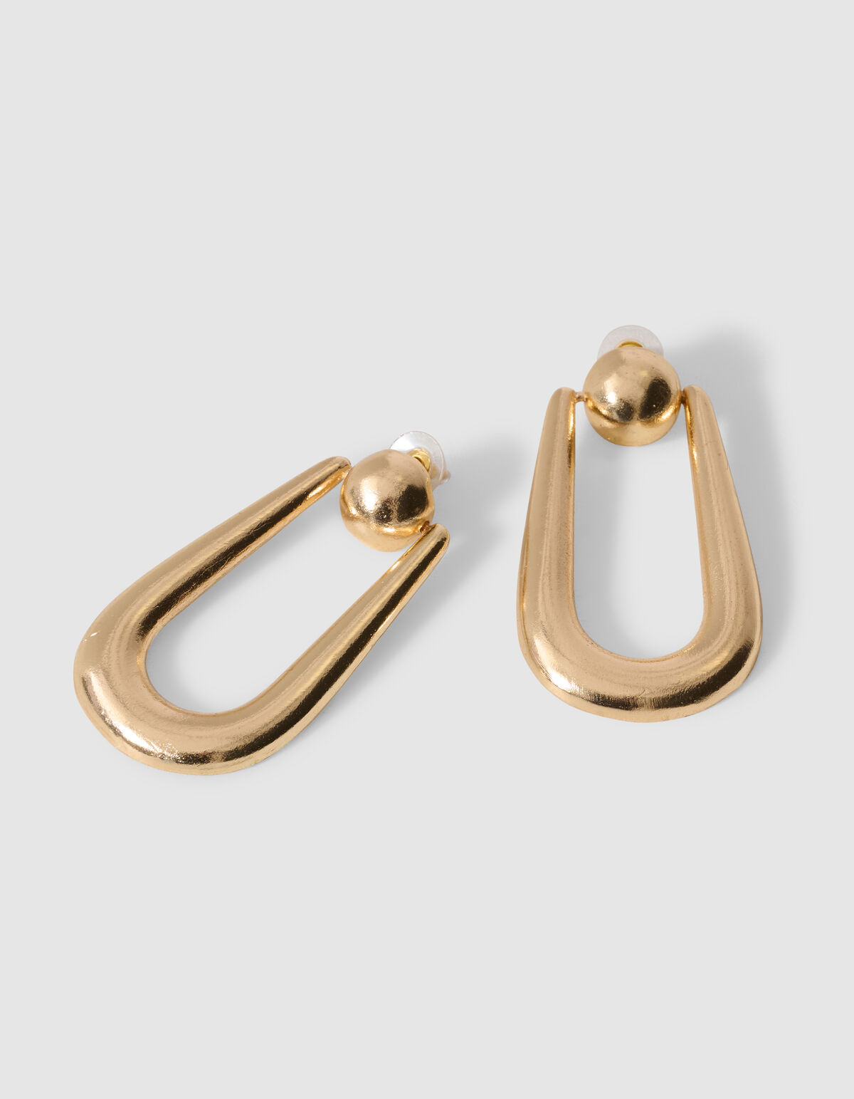 Chunky U-shape Oorbellen Goud
