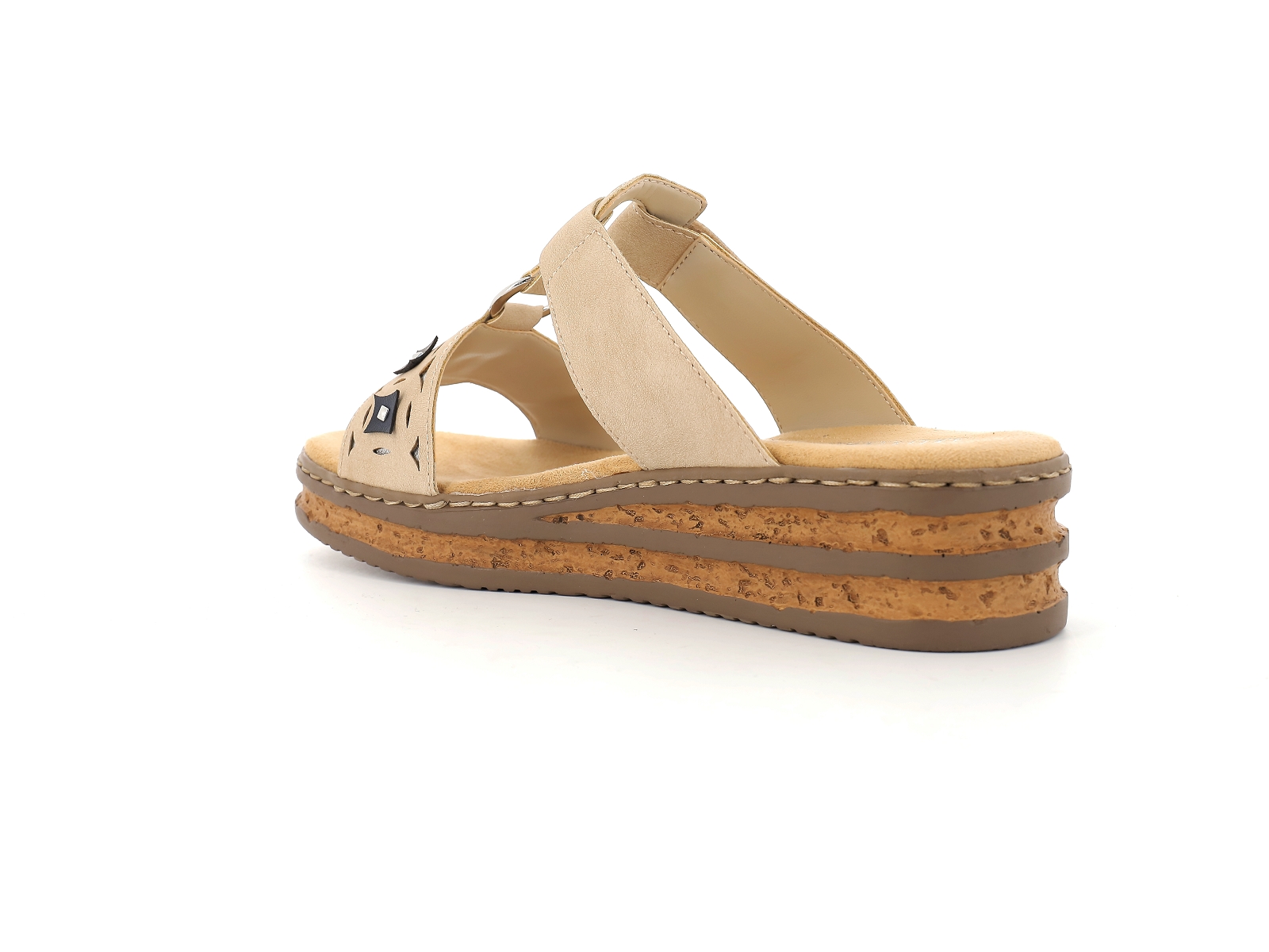 Rieker-62924 Synthétique Beige