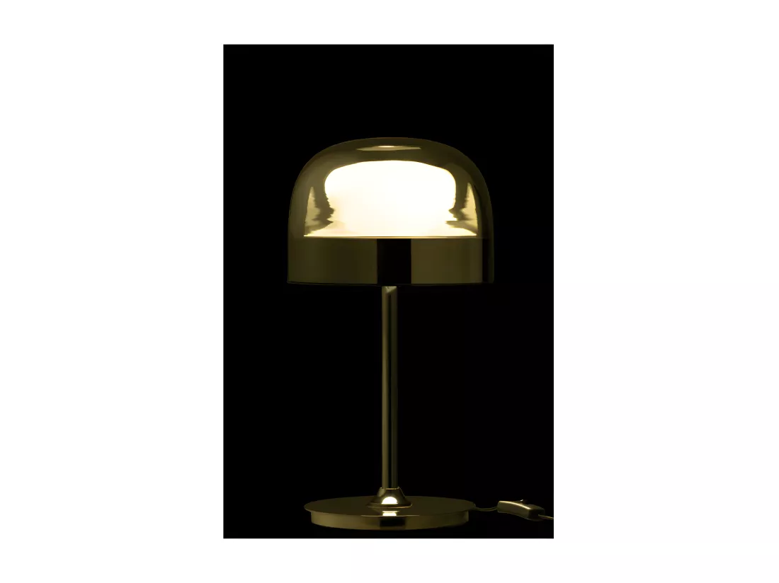 Lampe De Table Topja Verre/Metal Argent - L 24 x l 24 x H 44,5 cm