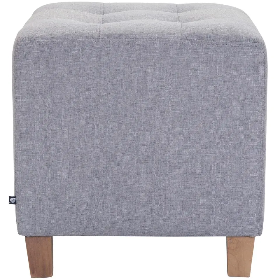 CLP Hocker Pharao antiek licht Frame - Stof - licht grijs