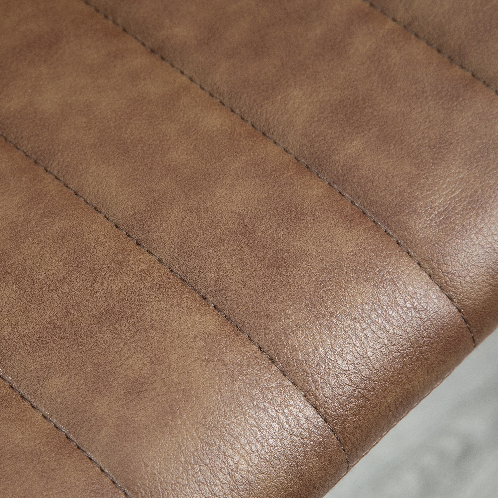 HOMCOM Barhocker mit breitem, rundem Fußkreuz braun 43L x 49,5B x 91-111H cm