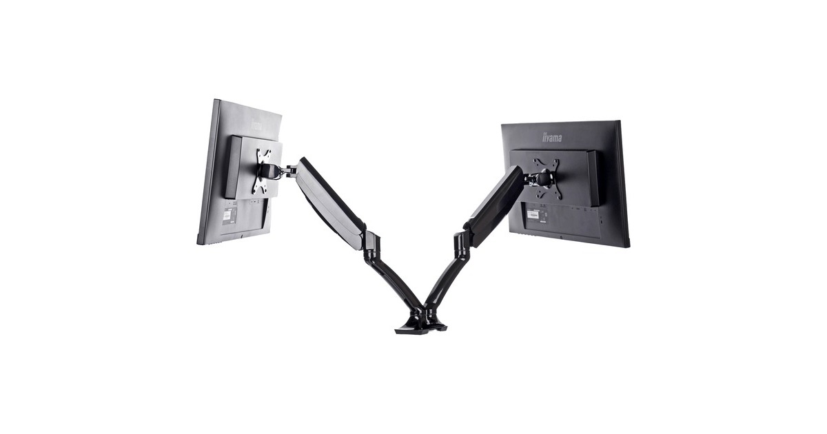 iiyamaDubbele gasveer monitorarm DS3002C-B1  (Zwart)